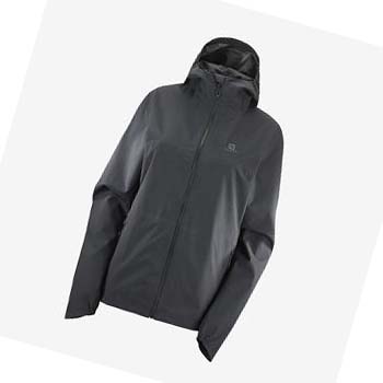 Salomon ESSENTIAL WATERPROOF 2.5L Kabát Női Fekete | HU 3135DFM